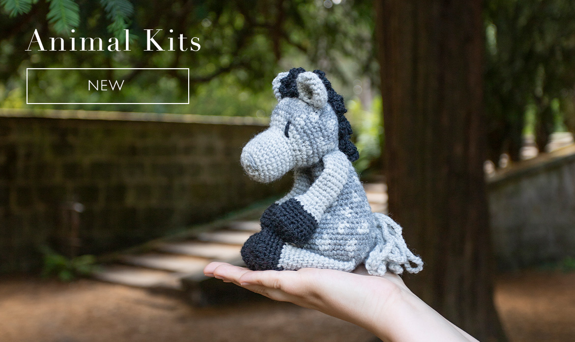 Animal crochet kits edwards menagerie new horse pattern toft